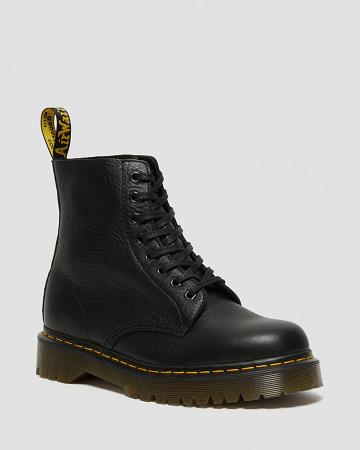 Black Men's Dr Martens 1460 Pascal Bex Leather Lace Up Boots | CA 524OKI